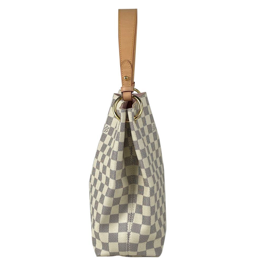 Louis Vuitton Graceful PM Shoulder Bag Damier Azur White - Picture 2 of 9